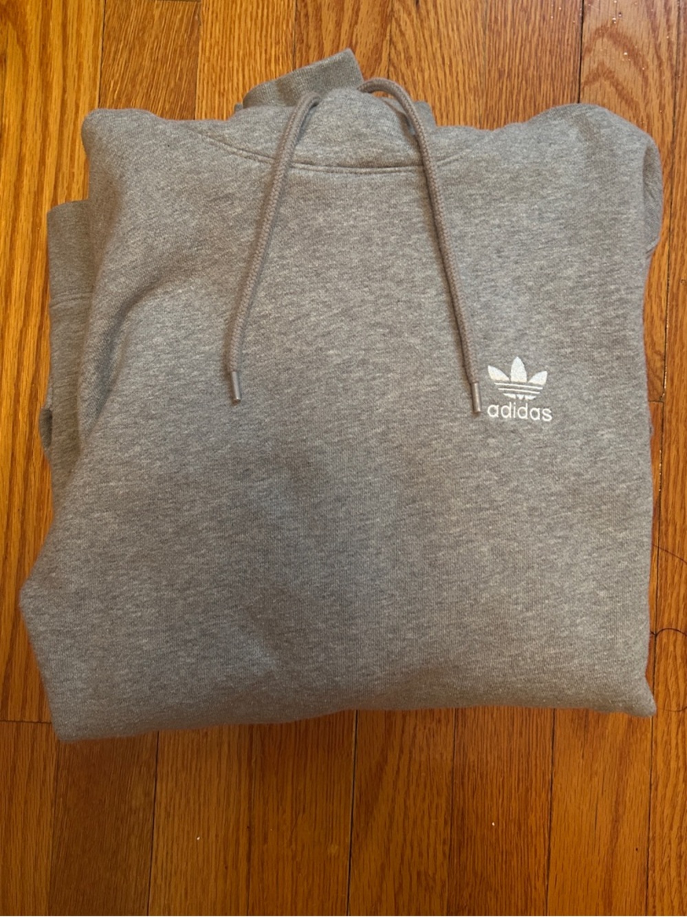 Adidas Gray Trefoil Hoodie Sweatshirt